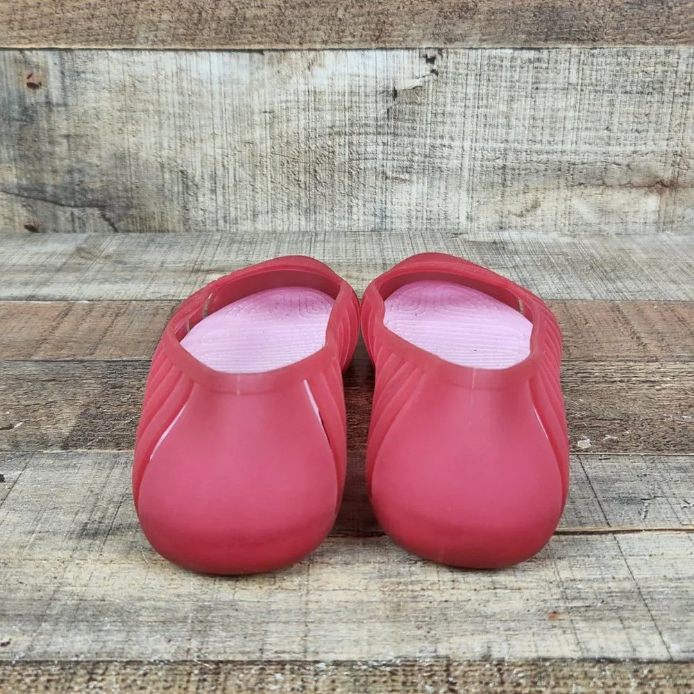 Crocs Adrina II Jelly Flat Women 5 Pink Slip On Sandal Cutout Design Waterproof - Picture 5 of 9